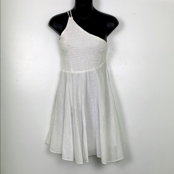 Urban Outfitters Dahlia Asymmetrical Smocked Mini Dress - Picture 6 of 13